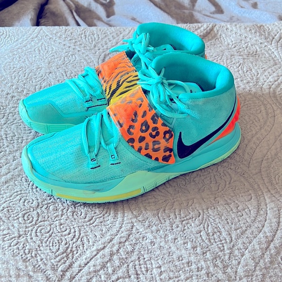 Kyrie Irving’s Oracle Aqua 6s .. size 9 1/2 9-10 condition - Picture 3 of 5